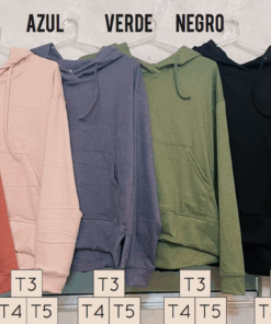 Alternative view of Buzo Ribb Gamuzado Canguro