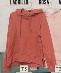 Buzo Ribb Gamuzado Canguro