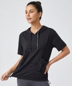 Alternative view of Remera Hoodie con Capucha