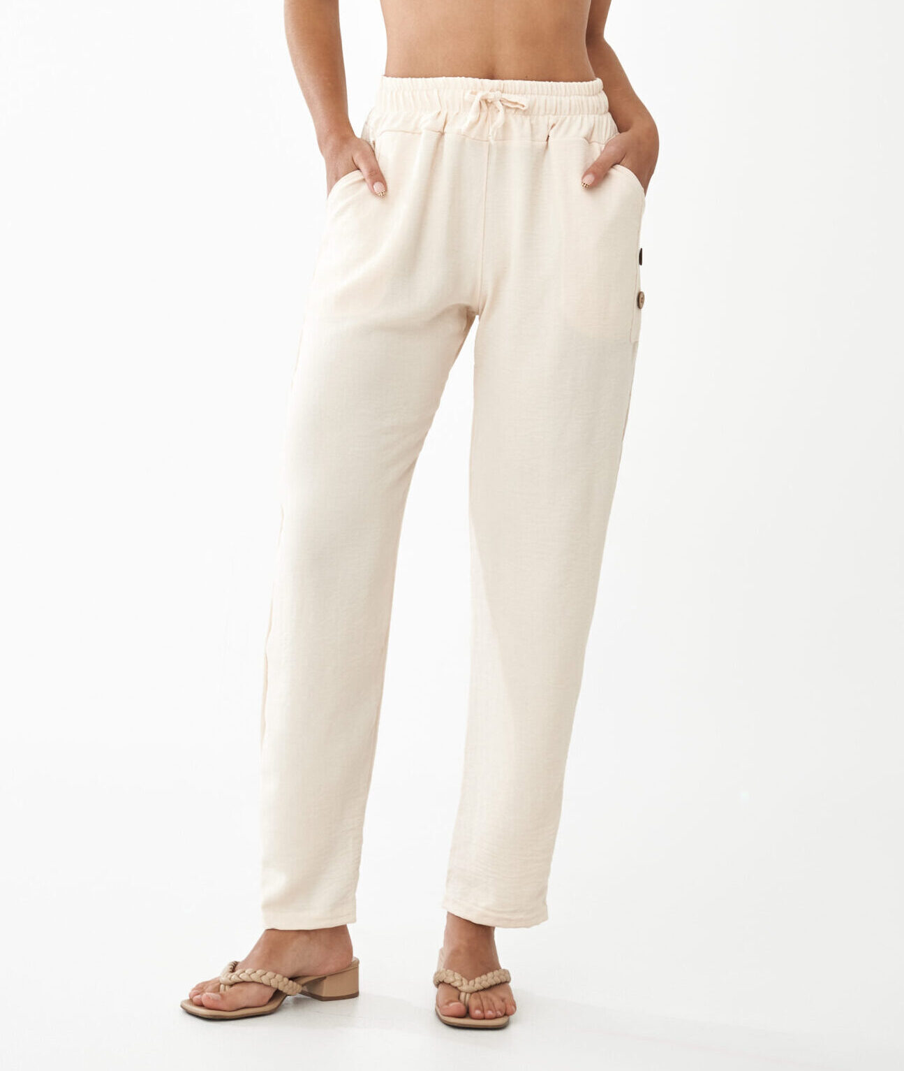 Pantalón Crepe con Botones