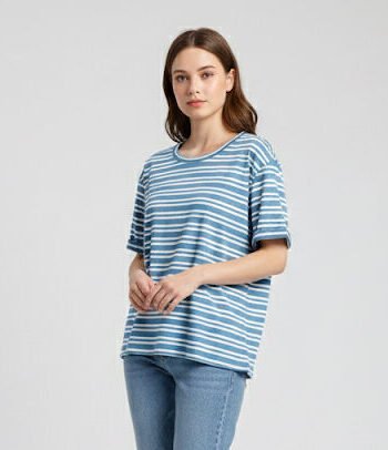 Remera Waffle Rayada Soft